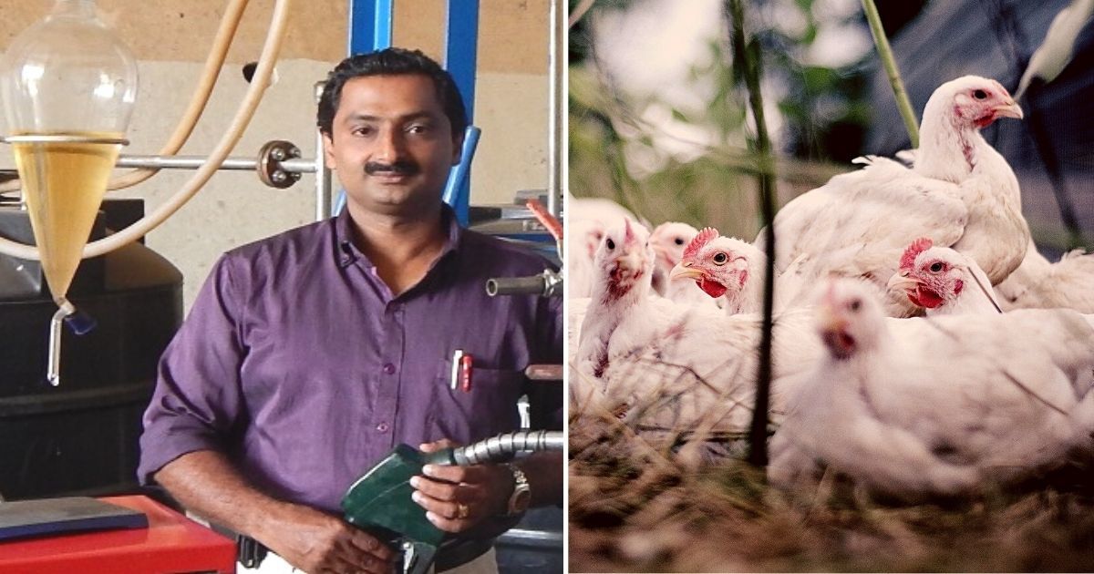 Patent granted to Kerala Veteran for Bio-diesel from rendered Chicken Oil